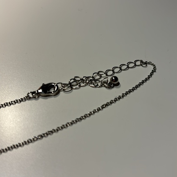 Silver Roses Cross Necklace - Picture 3 of 4